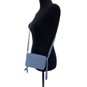 VERA BRADLEY 3-in-1 Crossbody Wallet Dusty Blue